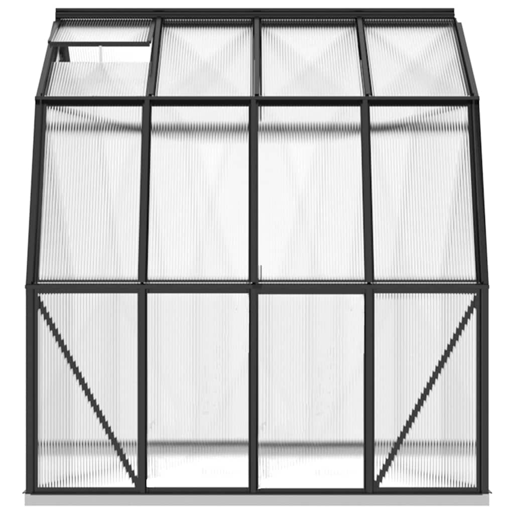 Šiltnamis su pagrindo rėmu, antracito, aliuminis, 6,43m² Šiltnamis su pagrindo rėmu, antracito, aliuminis, 6,43m² - Image 5