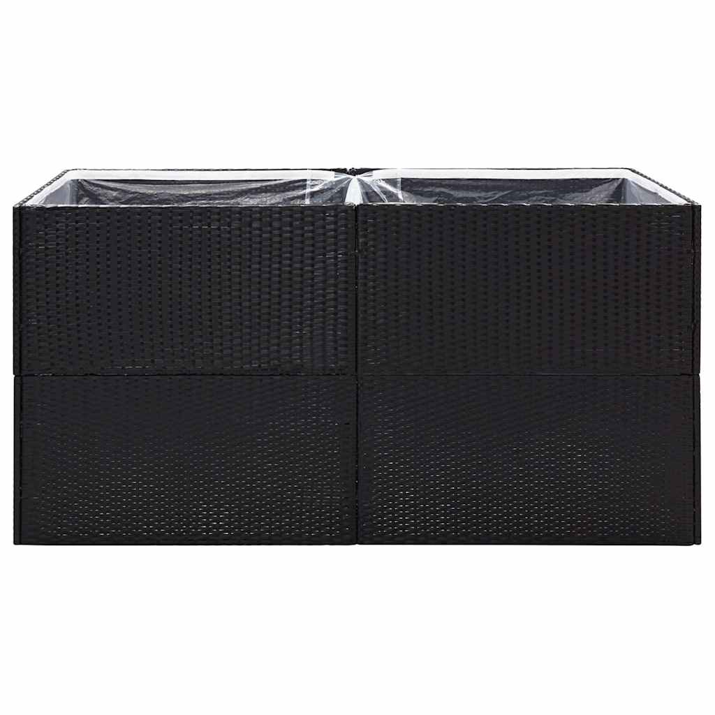 Sodo lovelis, juodos spalvos, 157x80x80cm, poliratanas Sodo lovelis, juodos spalvos, 157x80x80cm, poliratanas - Image 4