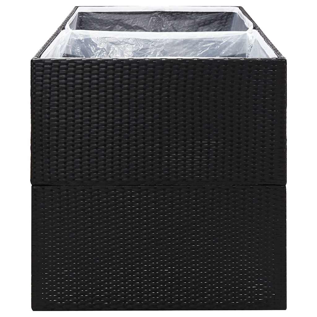 Sodo lovelis, juodos spalvos, 157x80x80cm, poliratanas Sodo lovelis, juodos spalvos, 157x80x80cm, poliratanas - Image 5