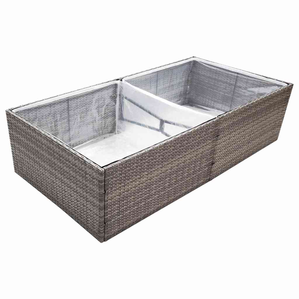 Sodo lovelis, pilkos spalvos, 157x80x40cm, poliratanas Sodo lovelis, pilkos spalvos, 157x80x40cm, poliratanas - Image 3