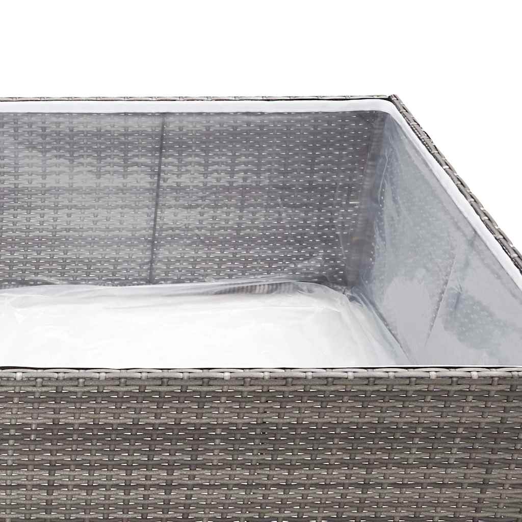Sodo lovelis, pilkos spalvos, 157x80x40cm, poliratanas Sodo lovelis, pilkos spalvos, 157x80x40cm, poliratanas - Image 6