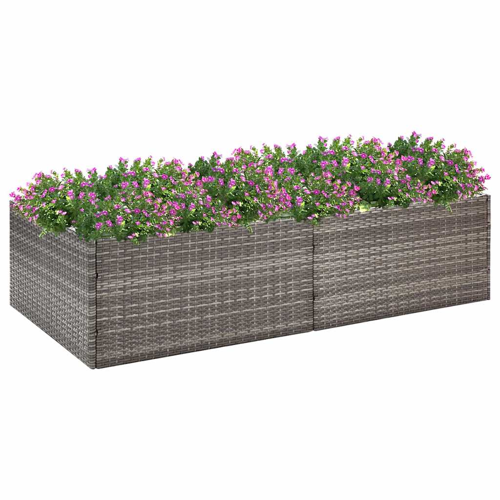 Sodo lovelis, pilkos spalvos, 157x80x40cm, poliratanas Sodo lovelis, pilkos spalvos, 157x80x40cm, poliratanas - Image 2