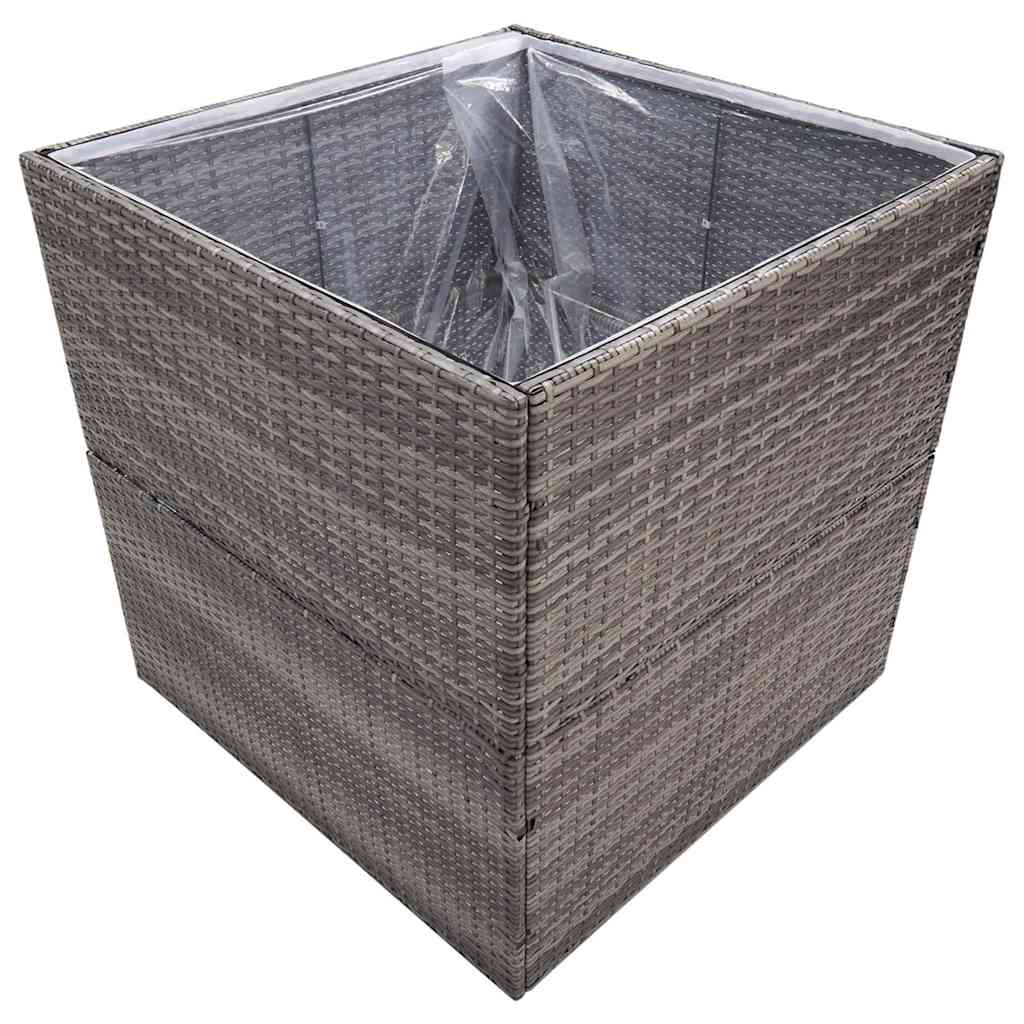 Sodo lovelis, pilkos spalvos, 80x80x80cm, poliratanas Sodo lovelis, pilkos spalvos, 80x80x80cm, poliratanas - Image 3