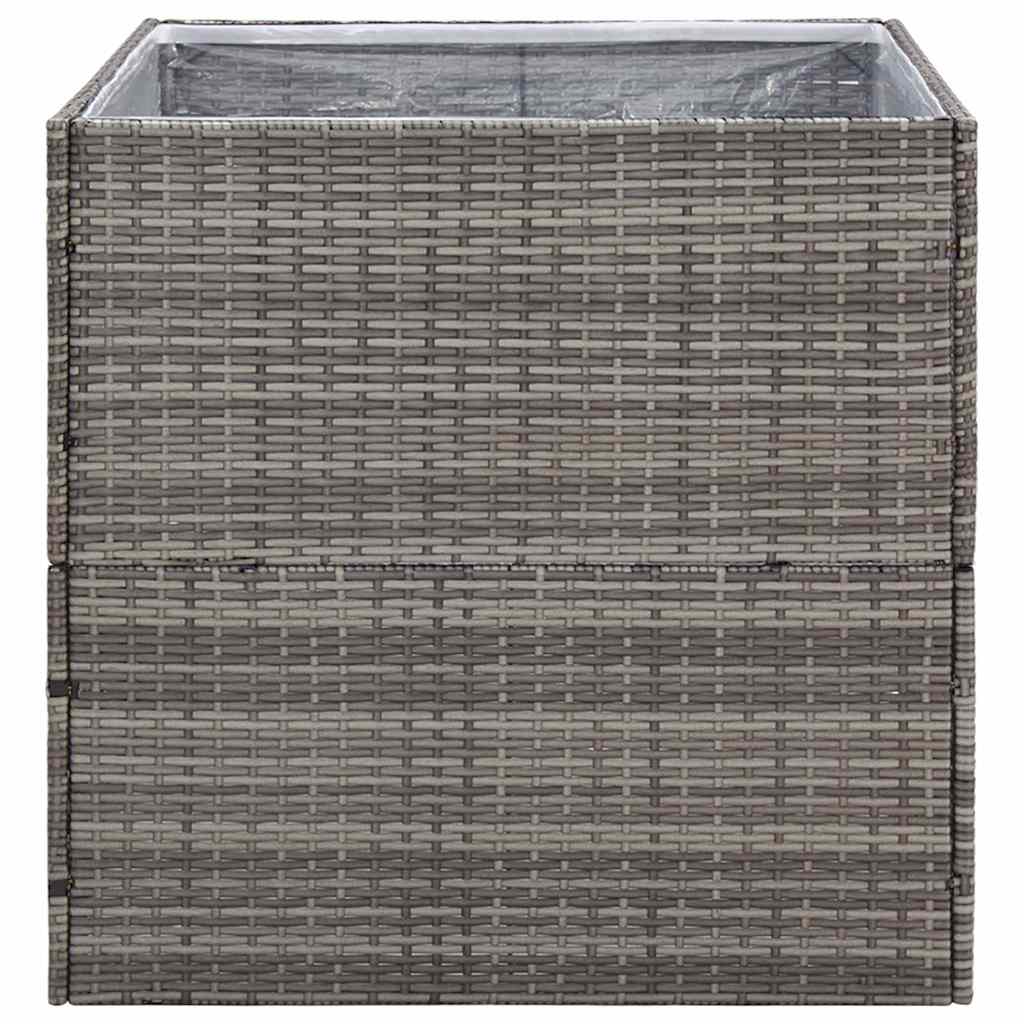 Sodo lovelis, pilkos spalvos, 80x80x80cm, poliratanas Sodo lovelis, pilkos spalvos, 80x80x80cm, poliratanas - Image 4
