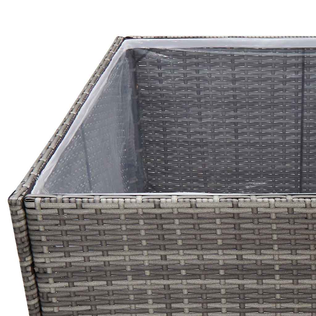 Sodo lovelis, pilkos spalvos, 80x80x80cm, poliratanas Sodo lovelis, pilkos spalvos, 80x80x80cm, poliratanas - Image 5