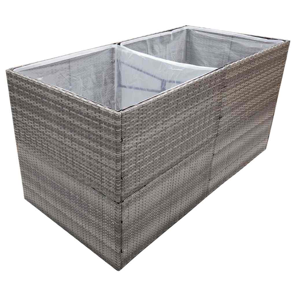 Sodo lovelis, pilkos spalvos, 157x80x80cm, poliratanas Sodo lovelis, pilkos spalvos, 157x80x80cm, poliratanas - Image 3