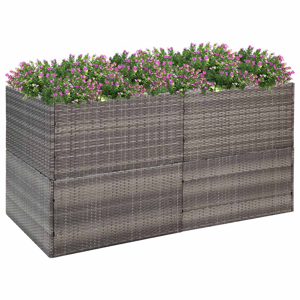 Sodo lovelis, pilkos spalvos, 157x80x80cm, poliratanas Sodo lovelis, pilkos spalvos, 157x80x80cm, poliratanas - Image 2