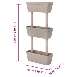 Sodo loveliai, 6vnt., taupe spalvos, 100cm