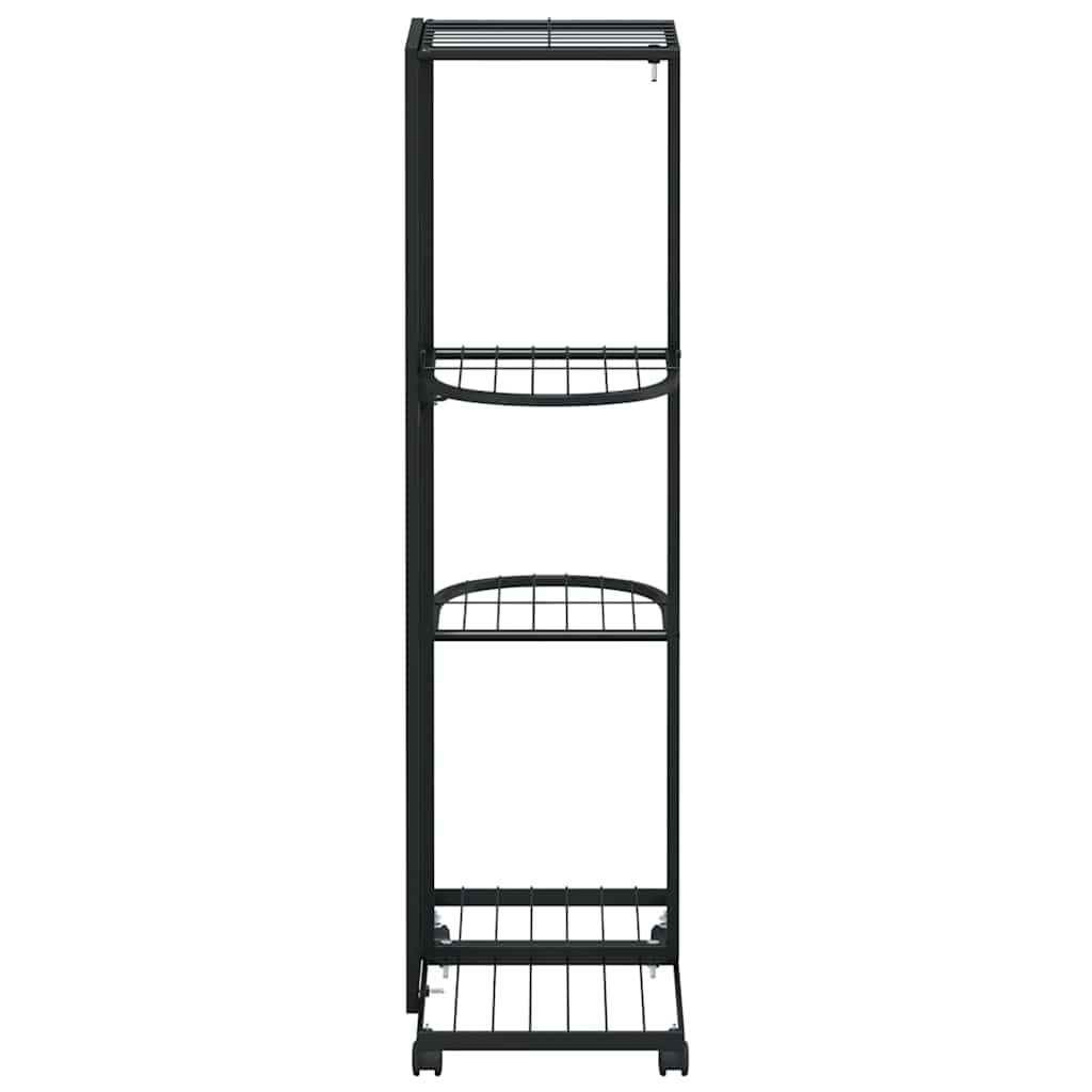 Stovas gėlėms su ratukais, juodas, 44x23x80cm, geležis Stovas gėlėms su ratukais, juodas, 44x23x80cm, geležis - Image 6
