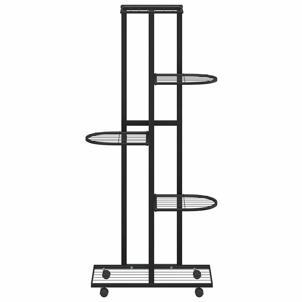 Stovas gėlėms su ratukais, juodas, 44x23x100cm, geležis Stovas gėlėms su ratukais, juodas, 44x23x100cm, geležis - Image 5