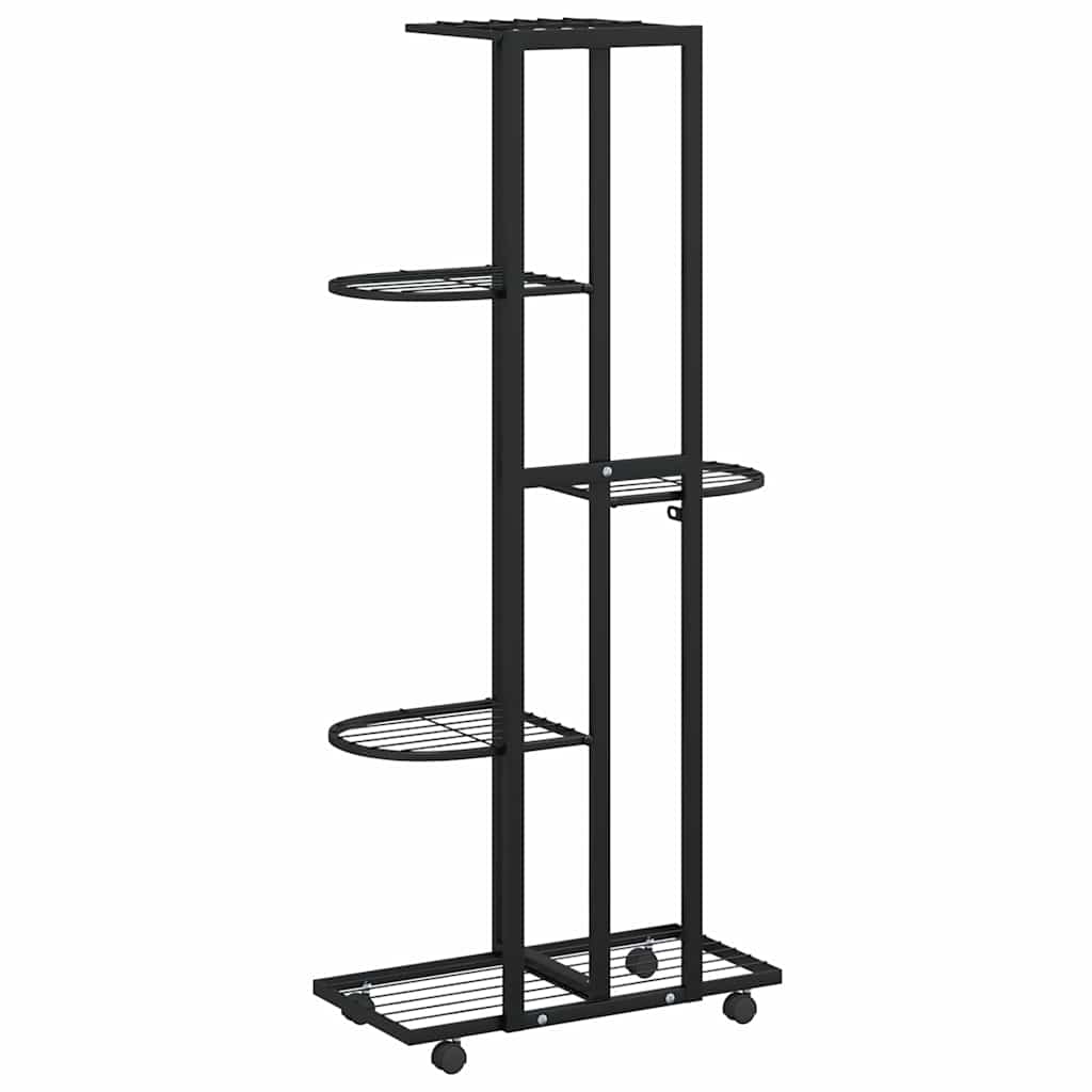 Stovas gėlėms su ratukais, juodas, 44x23x100cm, geležis Stovas gėlėms su ratukais, juodas, 44x23x100cm, geležis - Image 7