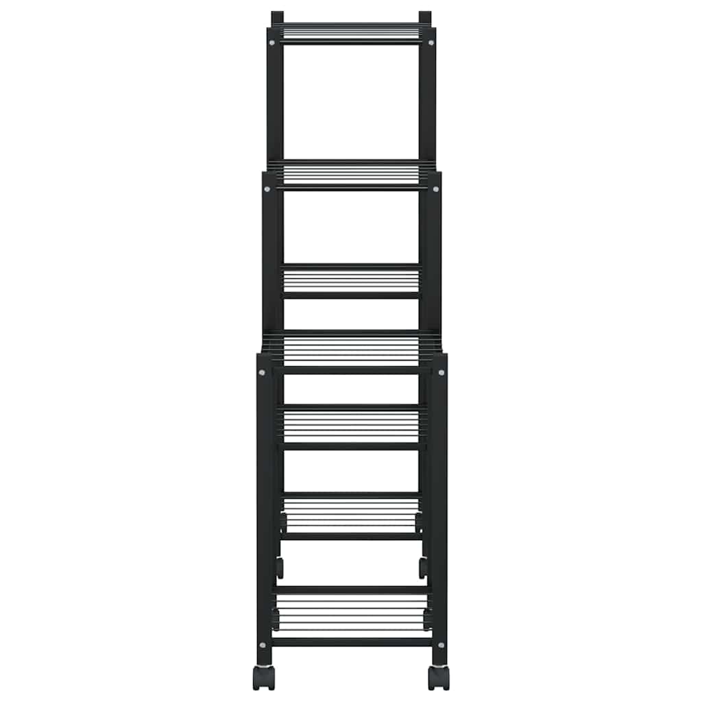 Gėlių stovas su ratukais, juodas, 83x25x83,5cm, geležis Gėlių stovas su ratukais, juodas, 83x25x83,5cm, geležis - Image 6