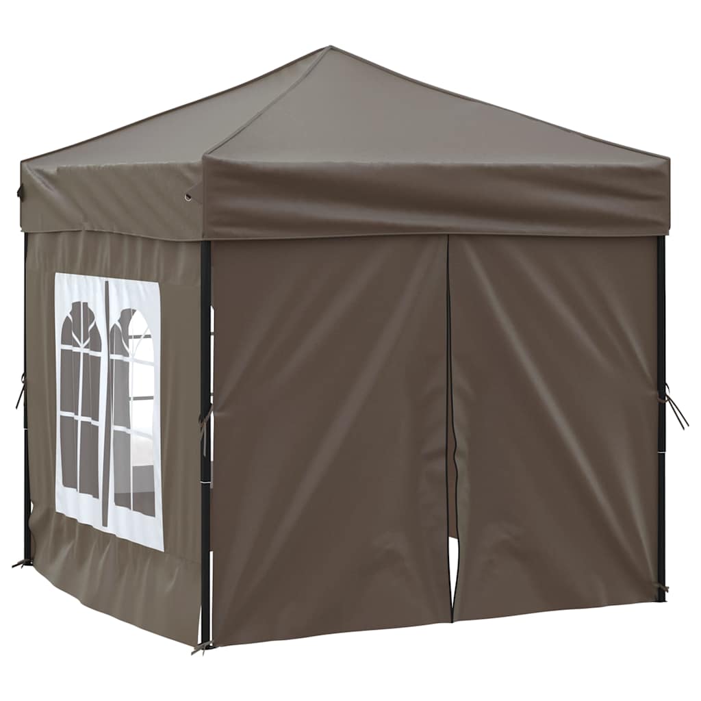 Proginė palapinė su šoninėmis sienomis, taupe, 2x2m Proginė palapinė su šoninėmis sienomis, taupe, 2x2m - Image 3