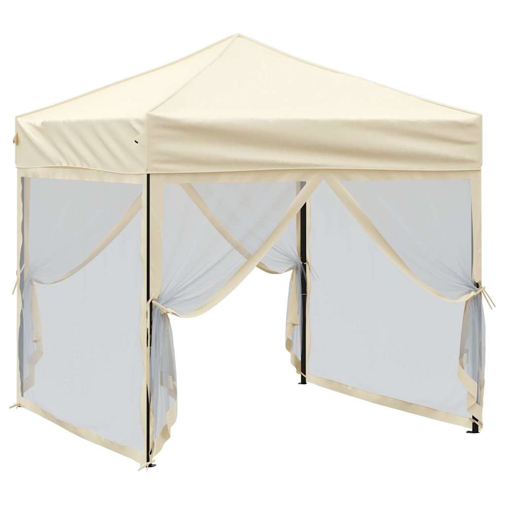 Proginė palapinė su šoninėmis sienomis, kreminė, 2x2m Proginė palapinė su šoninėmis sienomis, kreminė, 2x2m - Image 3