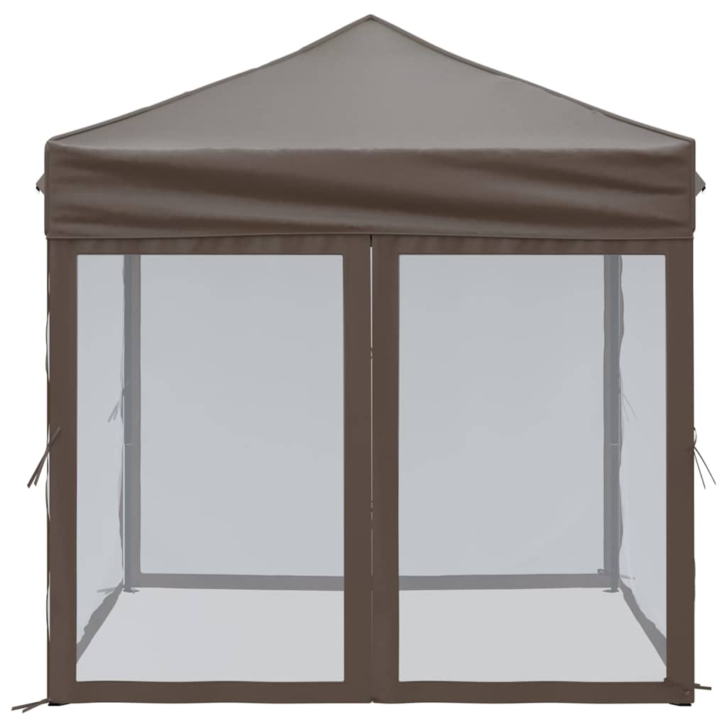 Proginė palapinė su šoninėmis sienomis, taupe, 2x2m Proginė palapinė su šoninėmis sienomis, taupe, 2x2m - Image 4