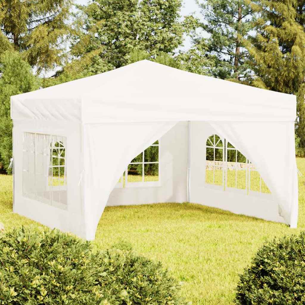 Proginė palapinė su šoninėmis sienomis, balta, 3x3m Proginė palapinė su šoninėmis sienomis, balta, 3x3m - Image 2