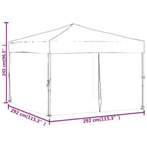Proginė palapinė su šoninėmis sienomis, mėlyna, 3x3m