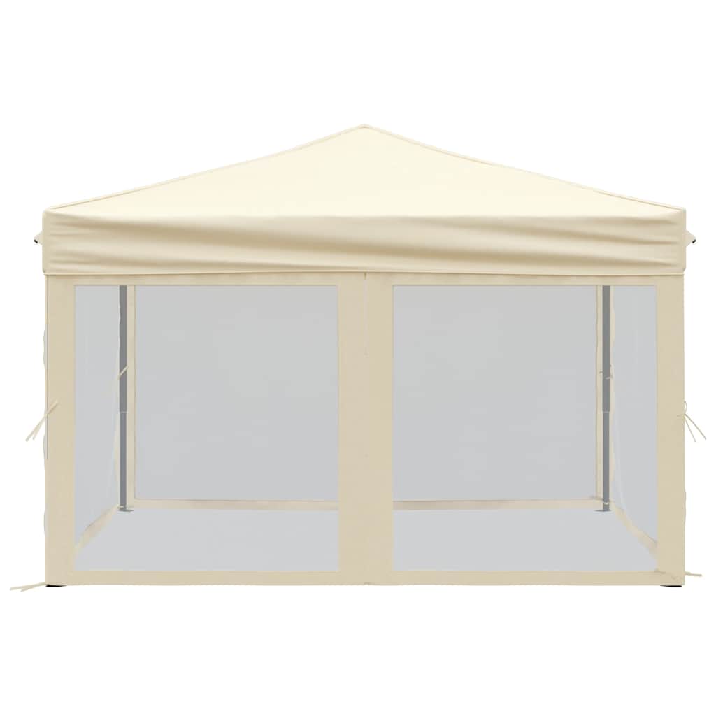Proginė palapinė su šoninėmis sienomis, kreminė, 3x3m Proginė palapinė su šoninėmis sienomis, kreminė, 3x3m - Image 4