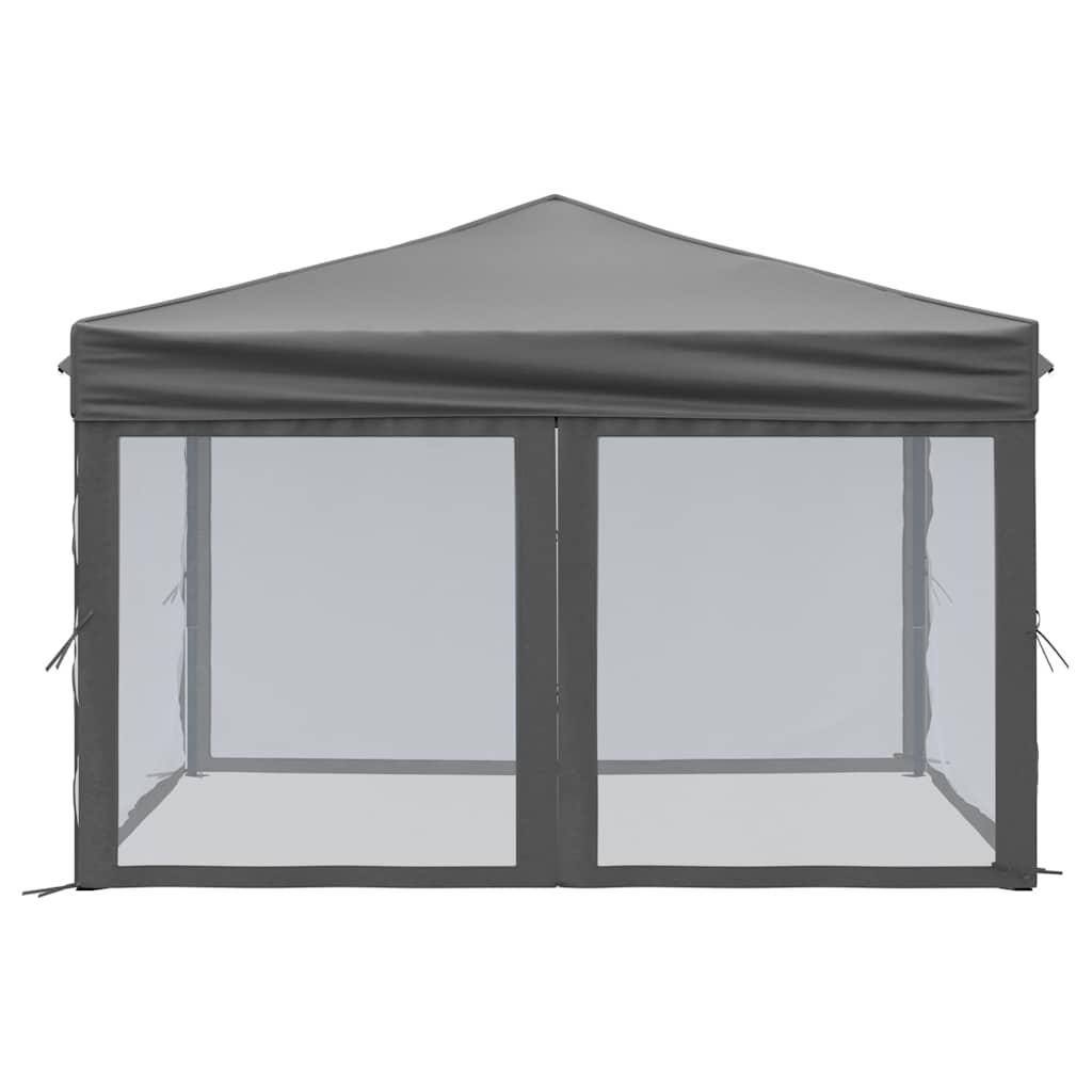 Proginė palapinė su šoninėmis sienomis, antracito, 3x3m Proginė palapinė su šoninėmis sienomis, antracito, 3x3m - Image 4