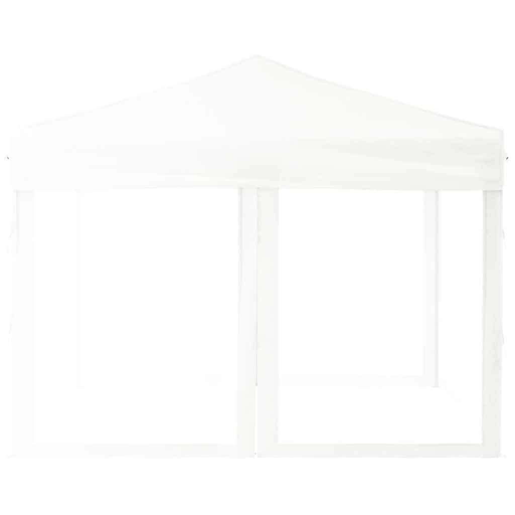 Proginė palapinė su šoninėmis sienomis, balta, 3x3m Proginė palapinė su šoninėmis sienomis, balta, 3x3m - Image 4