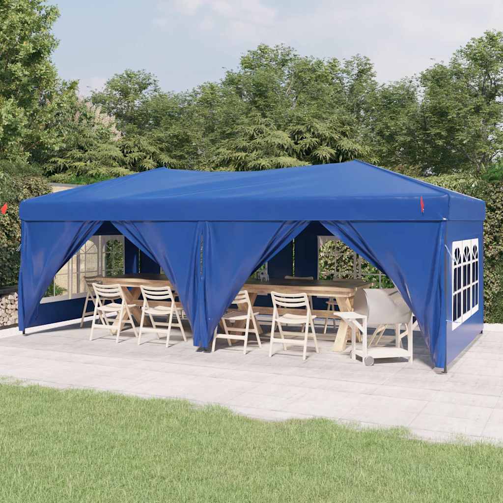 Proginė palapinė su šoninėmis sienomis, mėlyna, 3x6m Proginė palapinė su šoninėmis sienomis, mėlyna, 3x6m - Image 2
