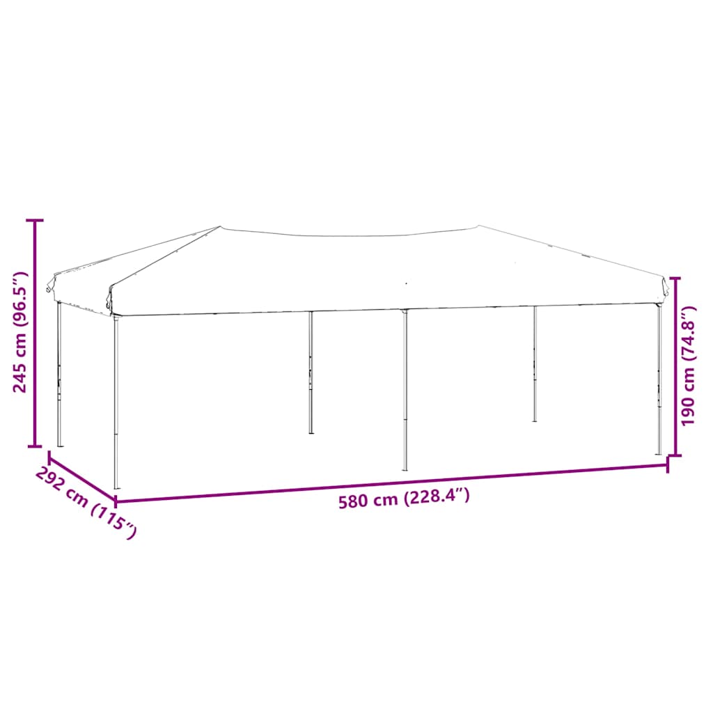 Proginė palapinė su šoninėmis sienomis, balta, 3x6m Proginė palapinė su šoninėmis sienomis, balta, 3x6m - Image 9