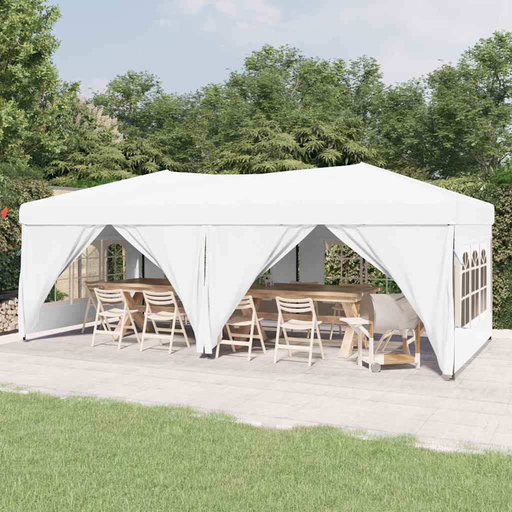 Proginė palapinė su šoninėmis sienomis, balta, 3x6m Proginė palapinė su šoninėmis sienomis, balta, 3x6m - Image 2