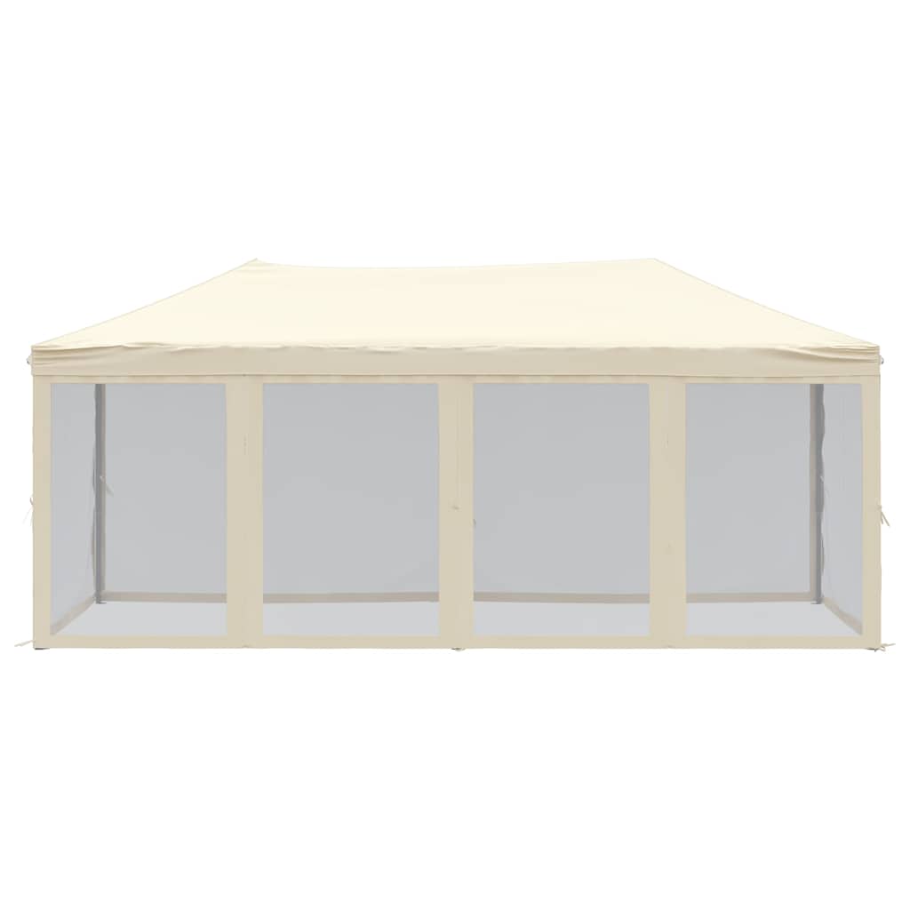 Proginė palapinė su šoninėmis sienomis, kreminė, 3x6m Proginė palapinė su šoninėmis sienomis, kreminė, 3x6m - Image 3
