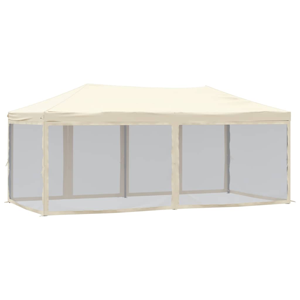 Proginė palapinė su šoninėmis sienomis, kreminė, 3x6m Proginė palapinė su šoninėmis sienomis, kreminė, 3x6m - Image 5