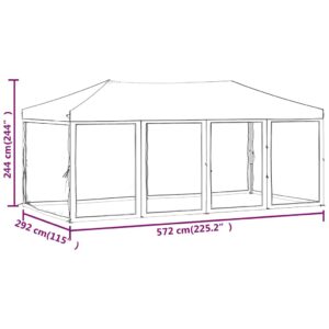 Proginė palapinė su šoninėmis sienomis, antracito, 3x6m