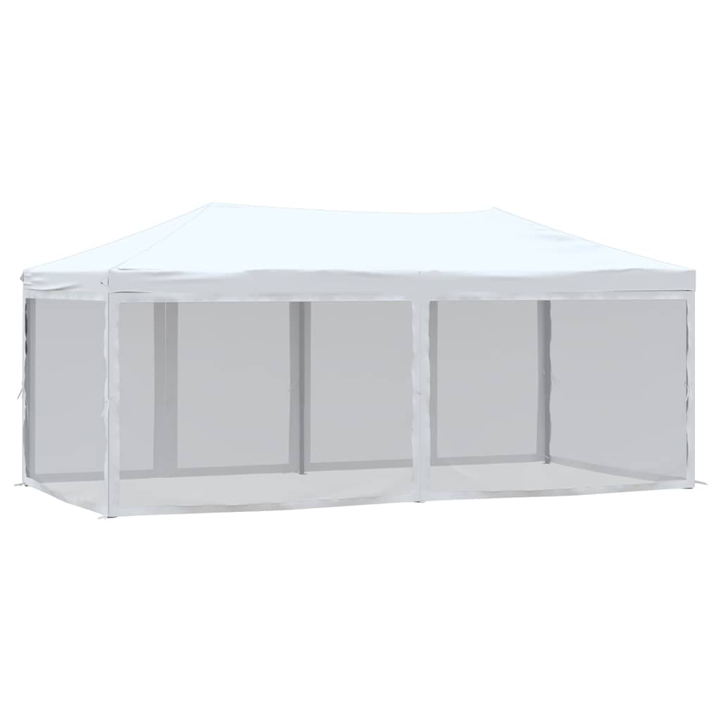 Proginė palapinė su šoninėmis sienomis, balta, 3x6m Proginė palapinė su šoninėmis sienomis, balta, 3x6m - Image 5