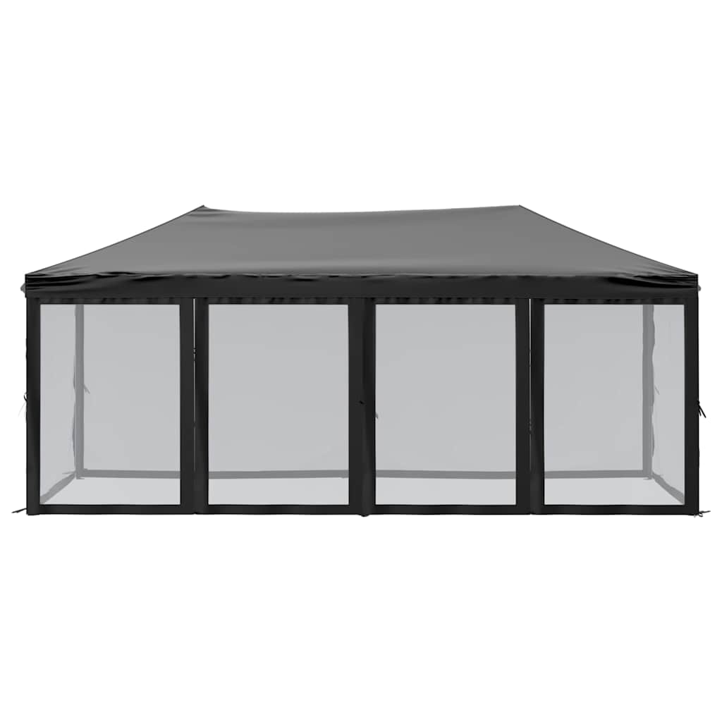 Proginė palapinė su šoninėmis sienomis, juoda, 3x6m Proginė palapinė su šoninėmis sienomis, juoda, 3x6m - Image 3