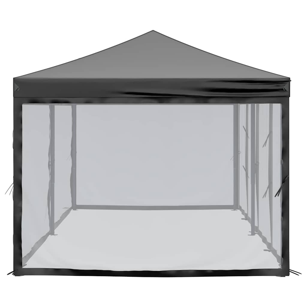 Proginė palapinė su šoninėmis sienomis, juoda, 3x6m Proginė palapinė su šoninėmis sienomis, juoda, 3x6m - Image 4