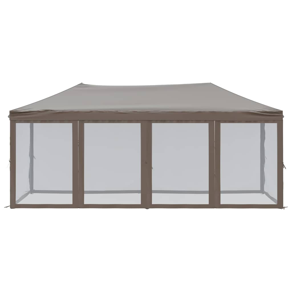 Proginė palapinė su šoninėmis sienomis, taupe, 3x6m Proginė palapinė su šoninėmis sienomis, taupe, 3x6m - Image 3