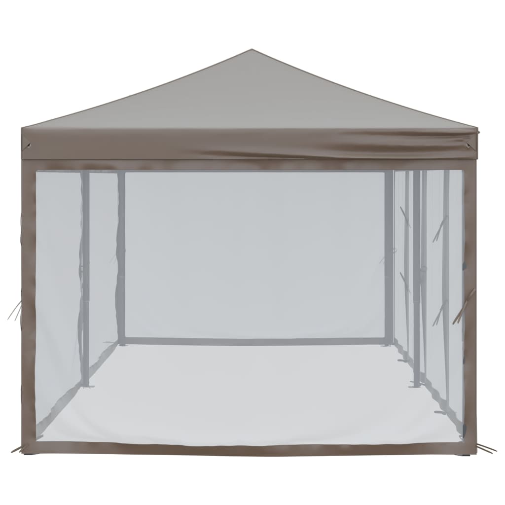 Proginė palapinė su šoninėmis sienomis, taupe, 3x6m Proginė palapinė su šoninėmis sienomis, taupe, 3x6m - Image 4
