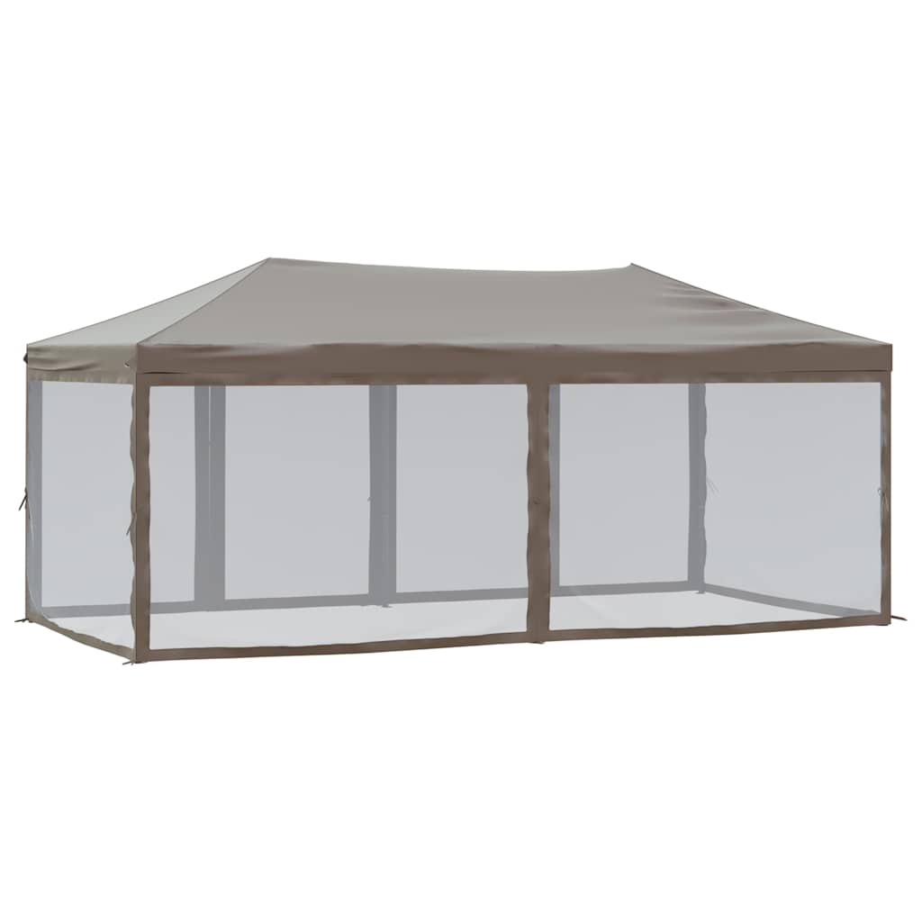 Proginė palapinė su šoninėmis sienomis, taupe, 3x6m Proginė palapinė su šoninėmis sienomis, taupe, 3x6m - Image 5