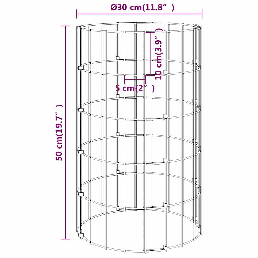 Gabionų loveliai, 3vnt., 30x50cm, galvanizuotas plienas Gabionų loveliai, 3vnt., 30x50cm, galvanizuotas plienas