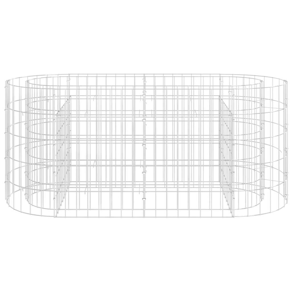 Gabiono lovelis, 120x50x50cm, galvanizuota geležis, aukštas Gabiono lovelis, 120x50x50cm, galvanizuota geležis, aukštas - Image 4