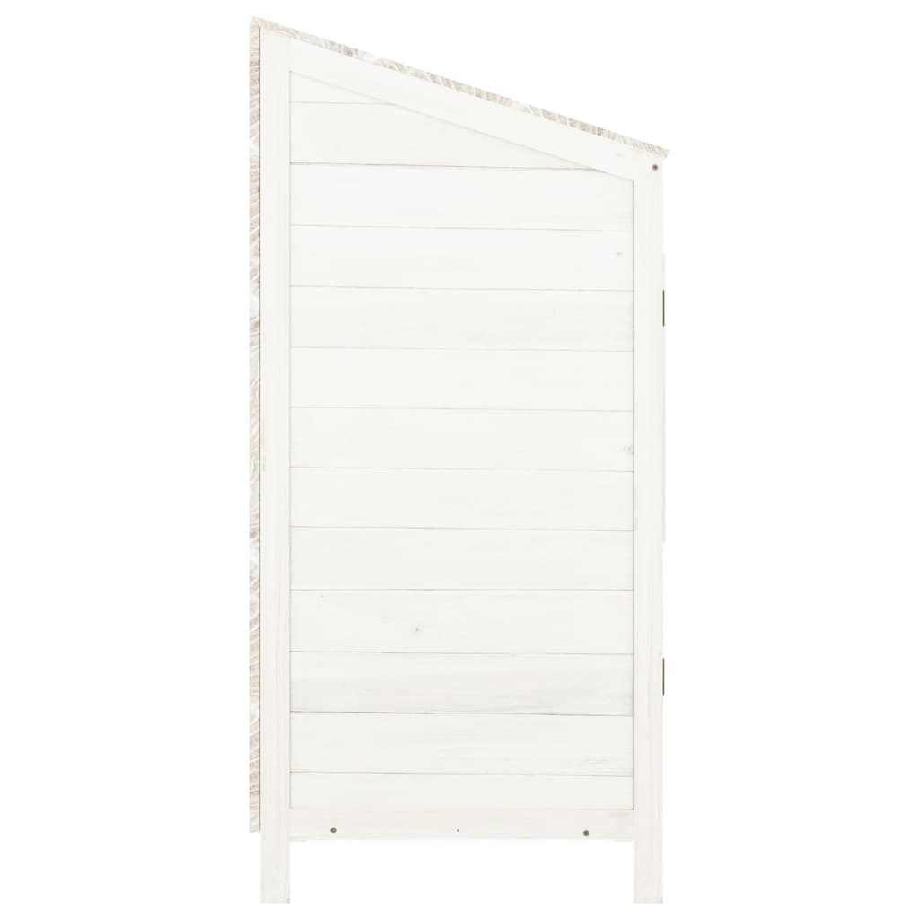 Sodo pašiūrė, balta, 55x52x112cm, eglės medienos masyvas Sodo pašiūrė, balta, 55x52x112cm, eglės medienos masyvas - Image 5