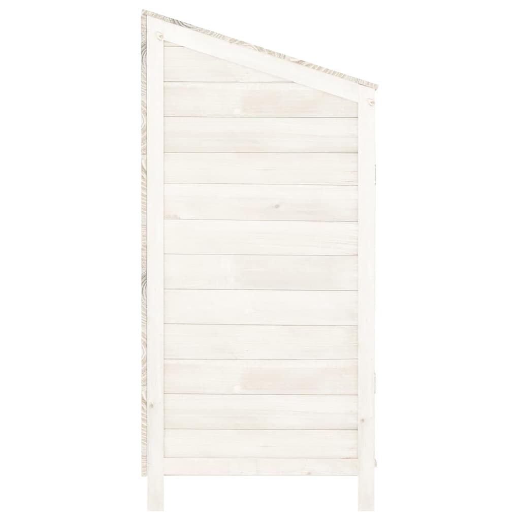 Sodo pašiūrė, balta, 102x52x112cm, eglės medienos masyvas Sodo pašiūrė, balta, 102x52x112cm, eglės medienos masyvas - Image 5