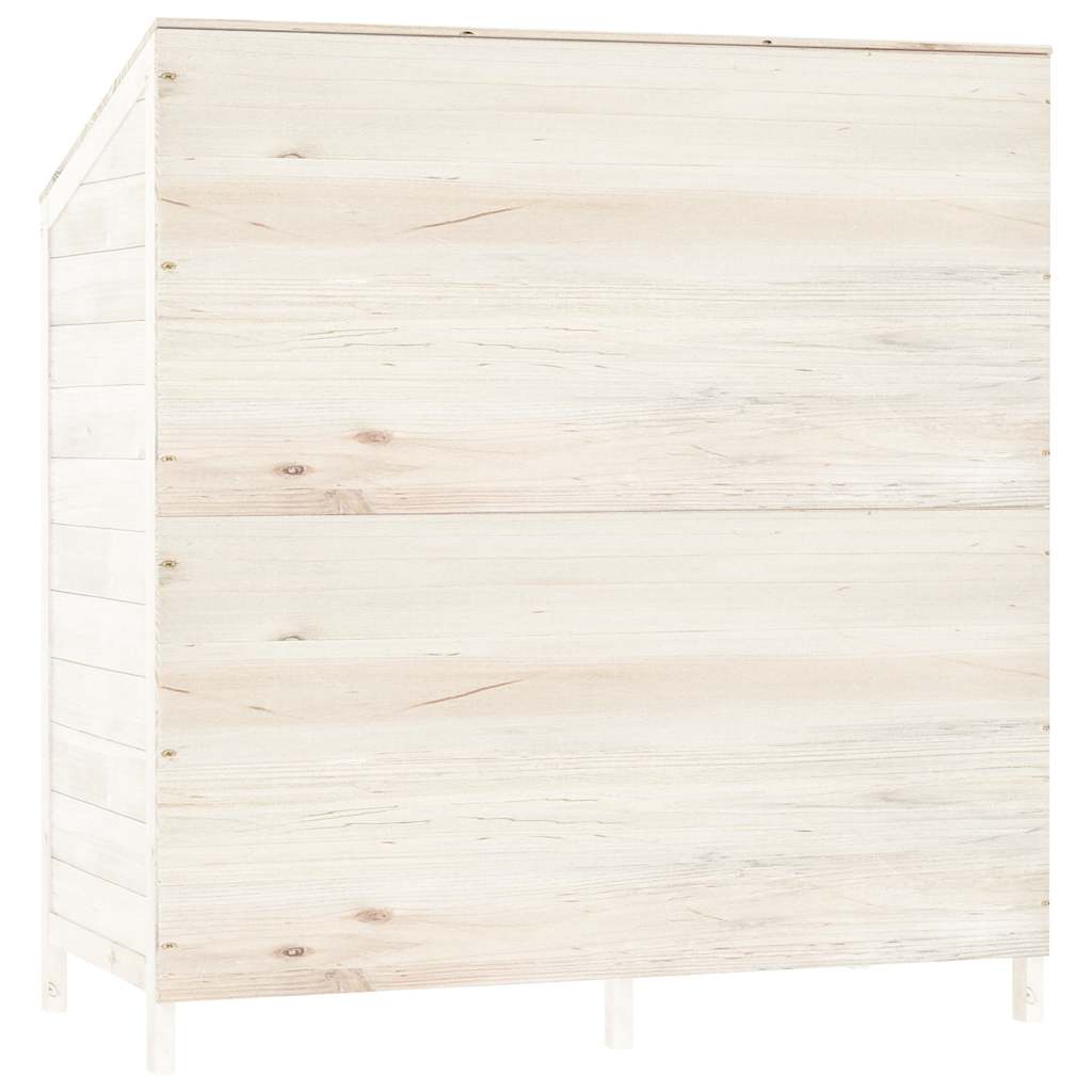 Sodo pašiūrė, balta, 102x52x112cm, eglės medienos masyvas Sodo pašiūrė, balta, 102x52x112cm, eglės medienos masyvas - Image 6
