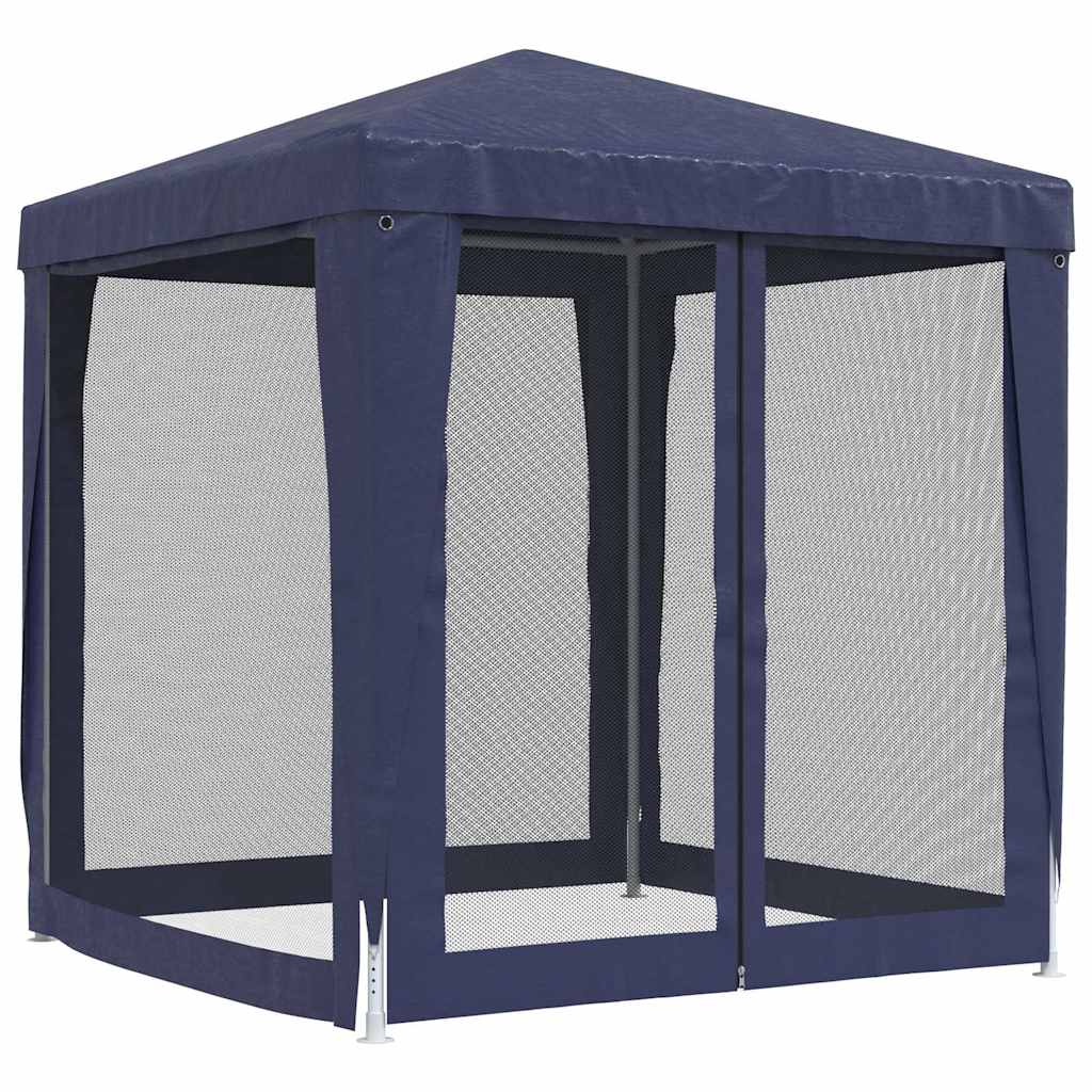 Proginė palapinė su 4 tinklinėmis sienomis, mėlyna, 2x2m, HDPE Proginė palapinė su 4 tinklinėmis sienomis, mėlyna, 2x2m, HDPE - Image 5