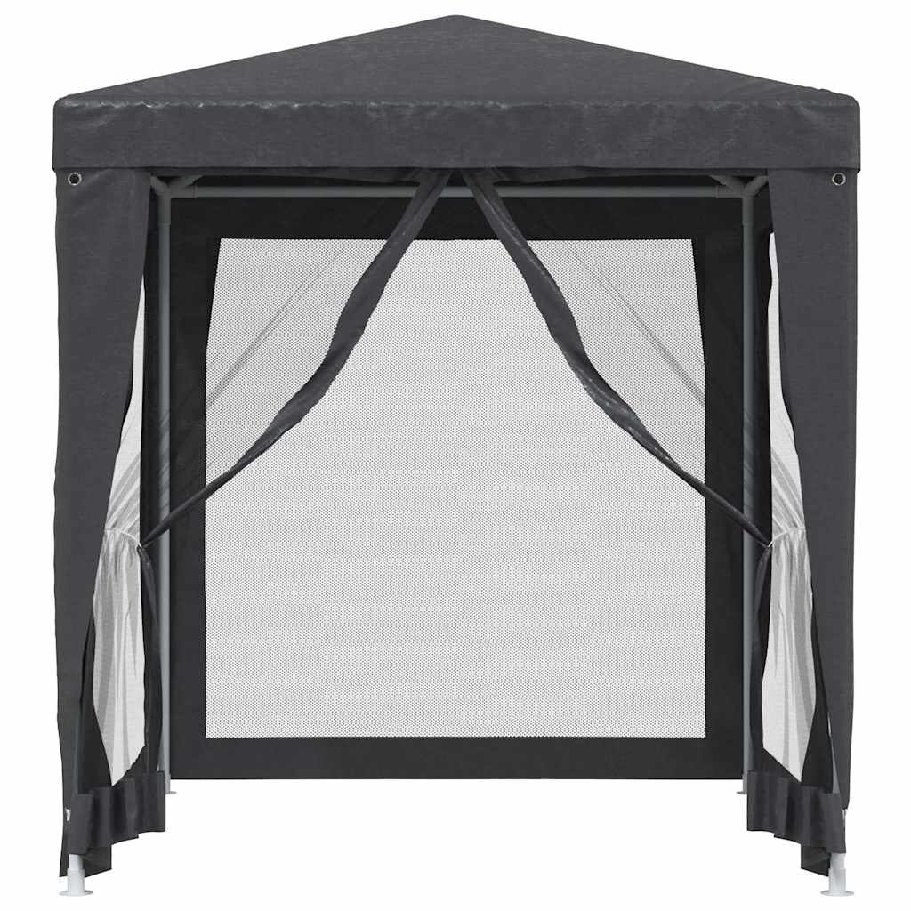 Proginė palapinė su 4 sienomis, antracito, 2x2m, HDPE Proginė palapinė su 4 sienomis, antracito, 2x2m, HDPE - Image 3