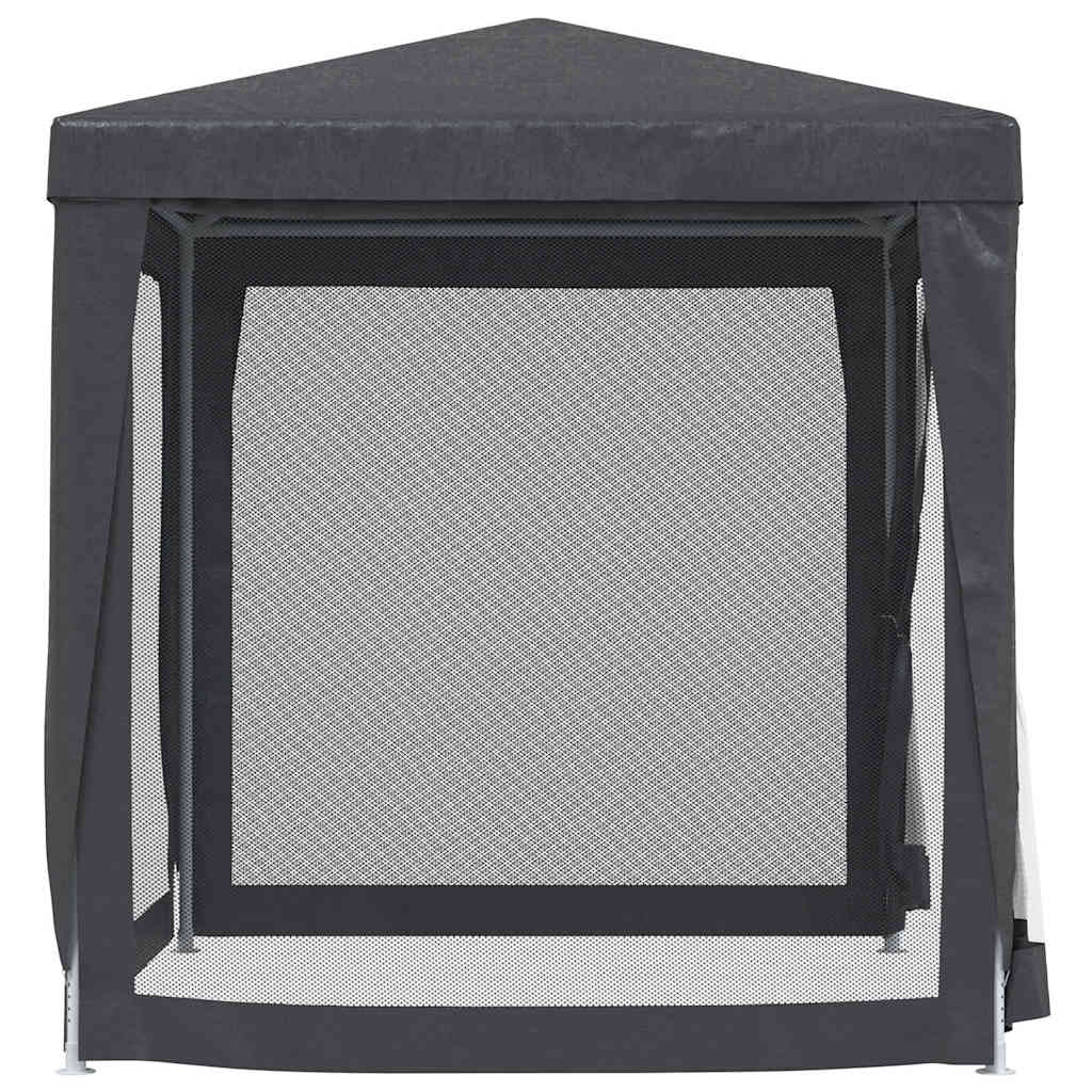 Proginė palapinė su 4 sienomis, antracito, 2x2m, HDPE Proginė palapinė su 4 sienomis, antracito, 2x2m, HDPE - Image 4