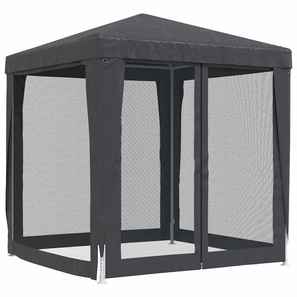 Proginė palapinė su 4 sienomis, antracito, 2x2m, HDPE Proginė palapinė su 4 sienomis, antracito, 2x2m, HDPE - Image 5