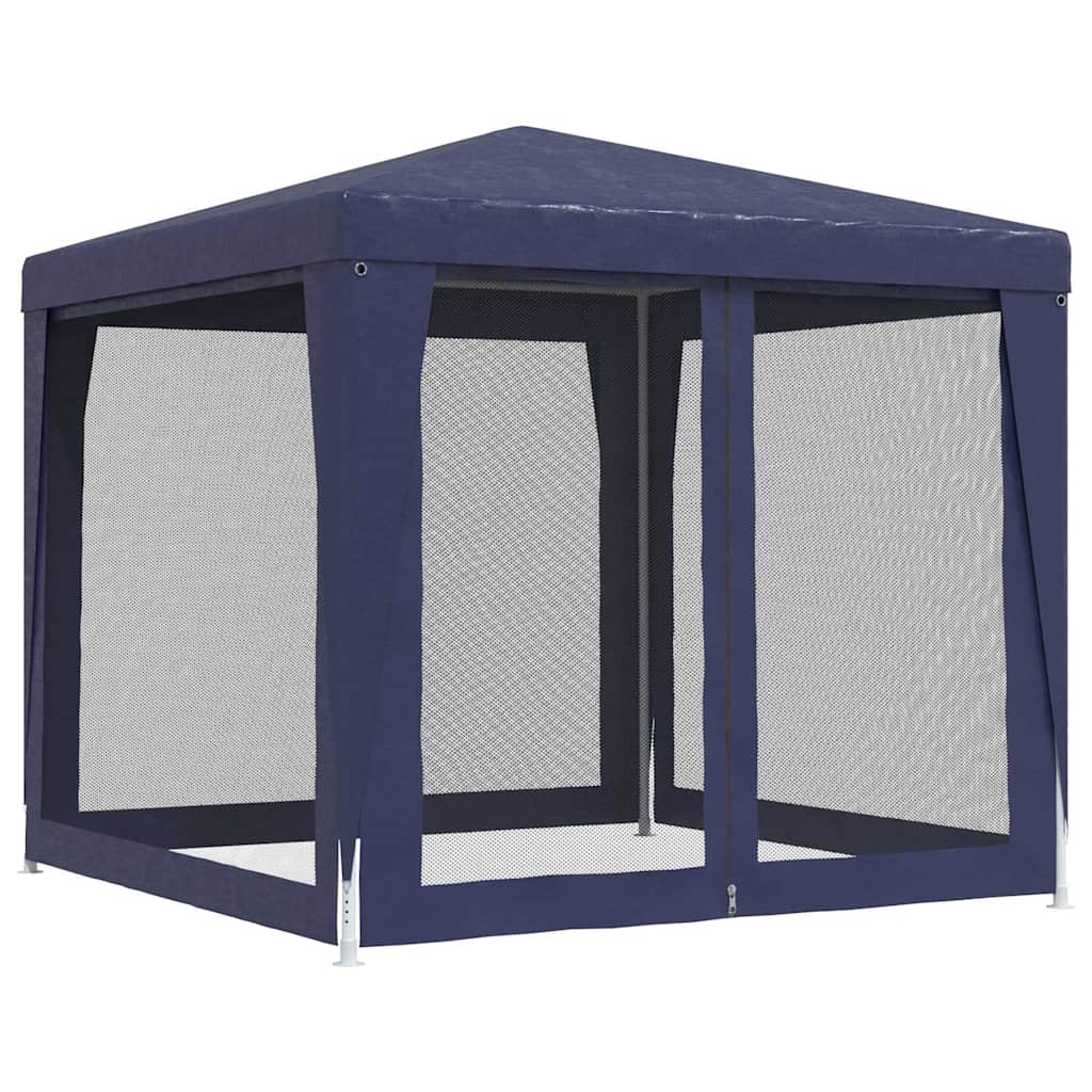 Proginė palapinė su 4 sienomis, mėlyna, 2,5×2,5m, HDPE Proginė palapinė su 4 sienomis, mėlyna, 2,5x2,5m, HDPE - Image 5