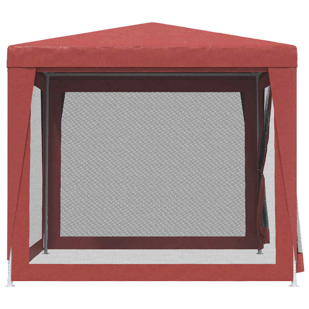 Proginė palapinė su 4 sienomis, raudona, 2,5×2,5m, HDPE Proginė palapinė su 4 sienomis, raudona, 2,5x2,5m, HDPE - Image 4