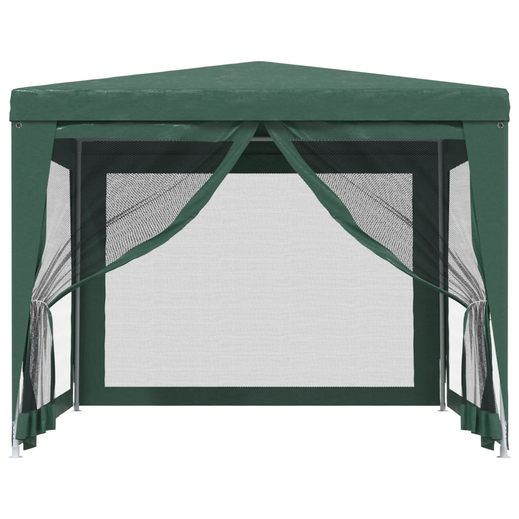 Proginė palapinė su 4 tinklinėmis sienomis, žalia, 3x3m, HDPE Proginė palapinė su 4 tinklinėmis sienomis, žalia, 3x3m, HDPE - Image 3