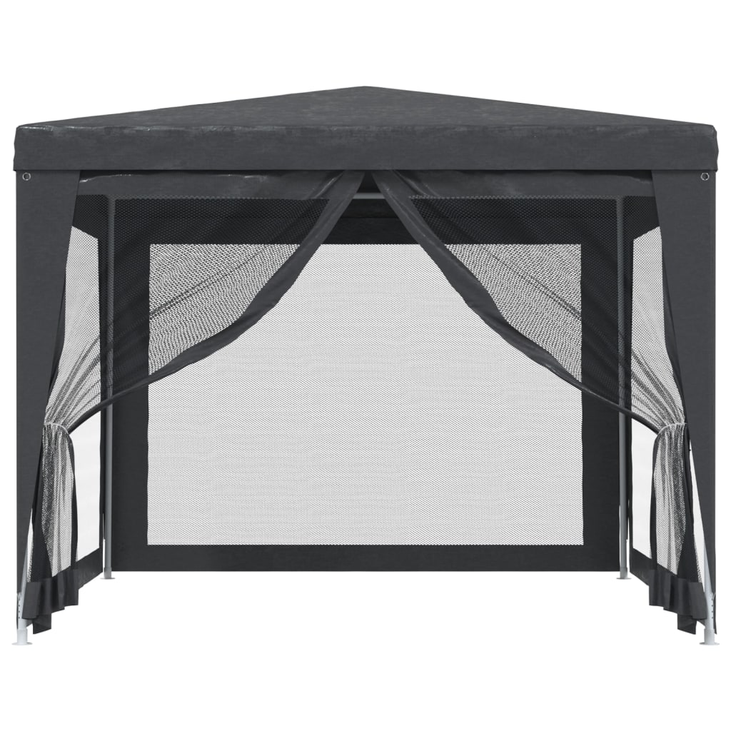 Proginė palapinė su 4 sienomis, antracito, 3x3m, HDPE Proginė palapinė su 4 sienomis, antracito, 3x3m, HDPE - Image 3