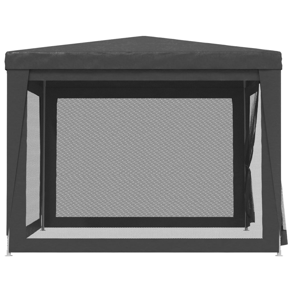Proginė palapinė su 4 sienomis, antracito, 3x3m, HDPE Proginė palapinė su 4 sienomis, antracito, 3x3m, HDPE - Image 4